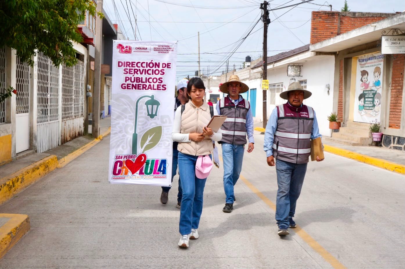 San Pedro Cholula fortalece servicios urbanos con jornadas de “Transformación en Marcha”