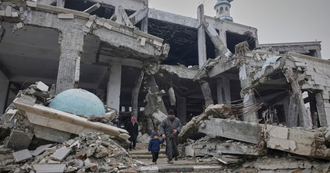 Miembros de Hamás en la Franja de Gaza durante el anuncio de transición política.