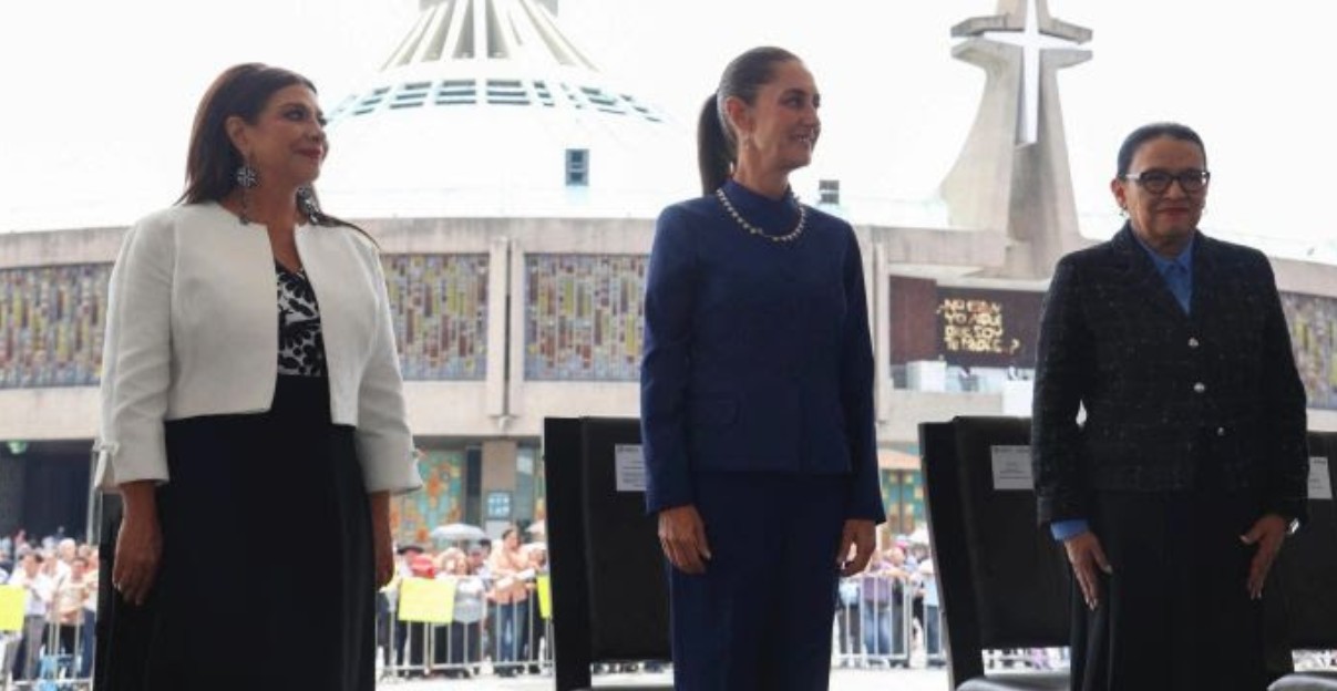 Claudia Sheinbaum durante el evento del programa Sí al Desarme, Sí a la Paz.