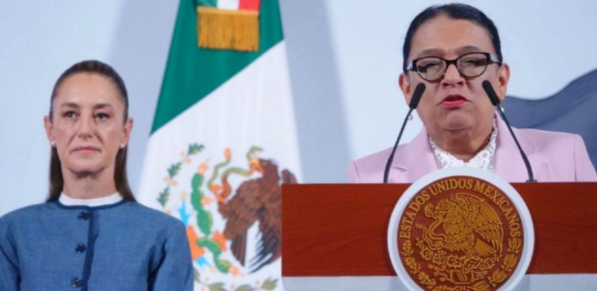 Autoridades federales durante conferencia sobre el Mundial 2026.