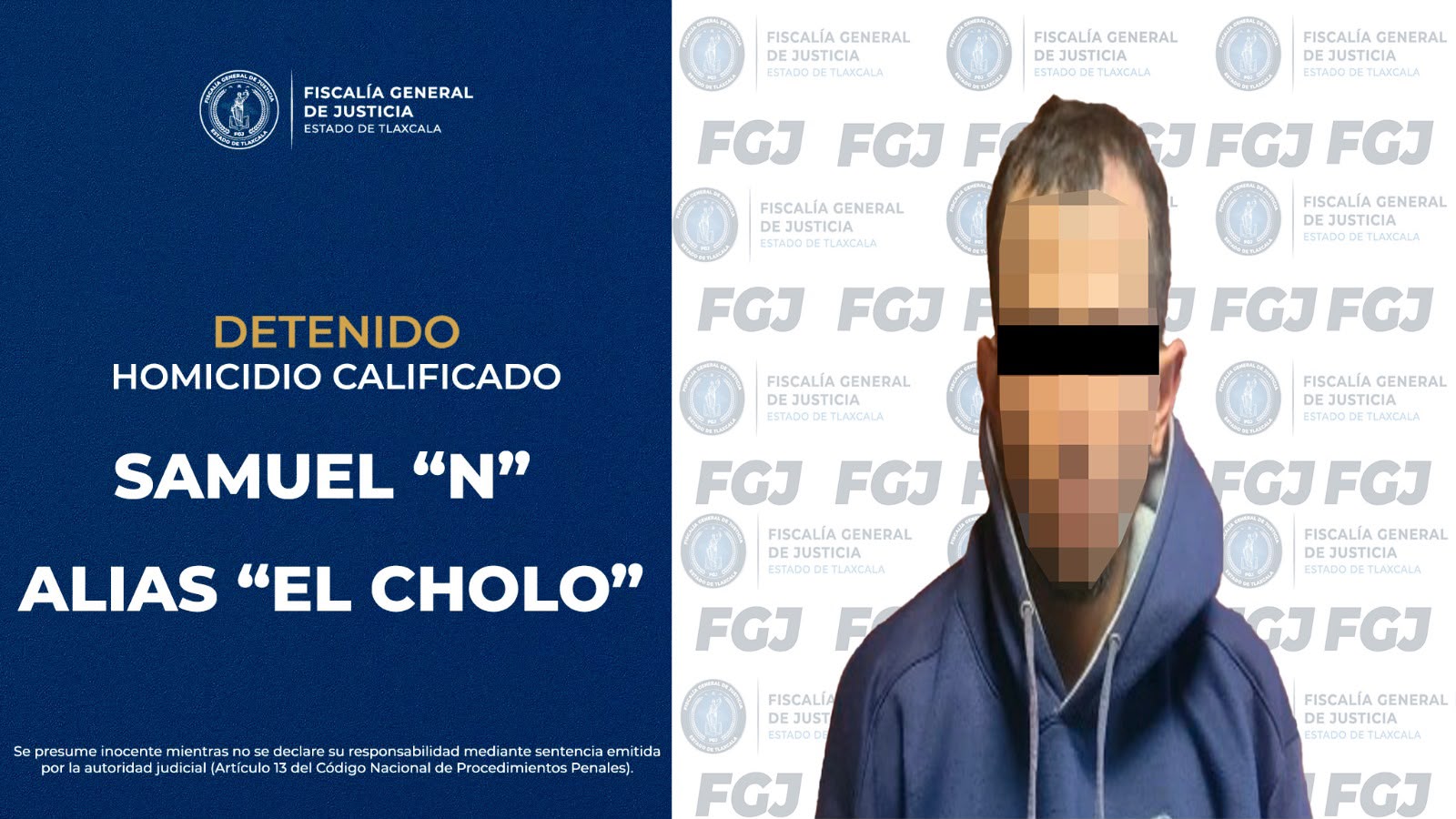 Detención de presunto responsable de homicidio en Apizaco.