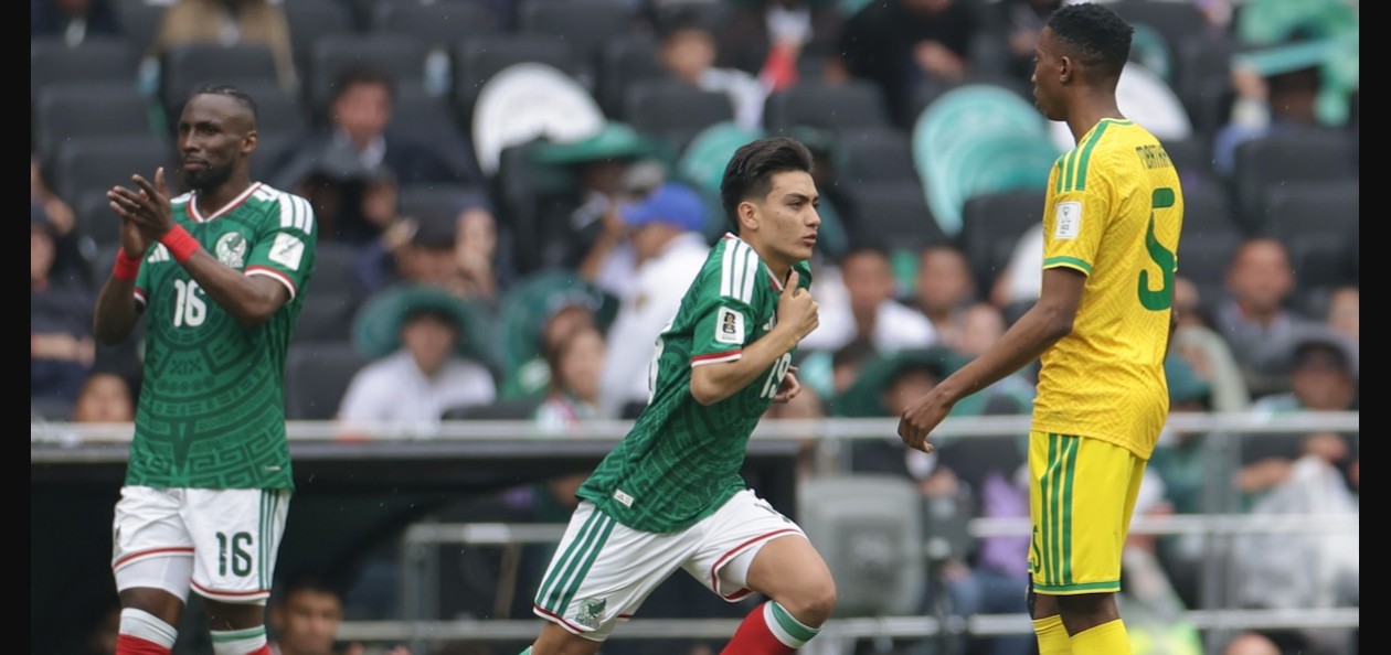 Jugadores de México celebran gol en el Mundial 2026
