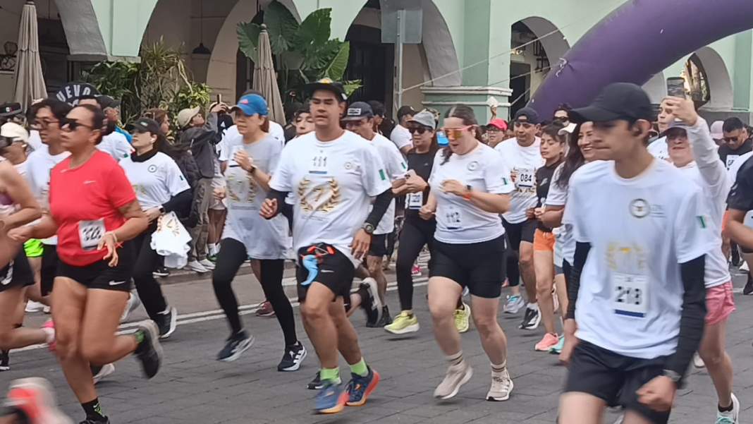 Participantes de la carrera de la Guardia Nacional en Tlaxcala.