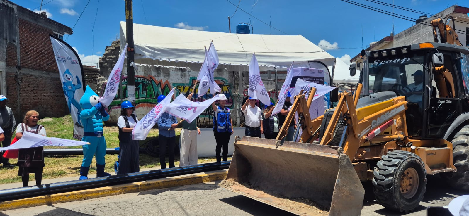 Guadalupe Cuautle inicia red hidráulica en Cacalotepec, más de 6 mil personas beneficiadas