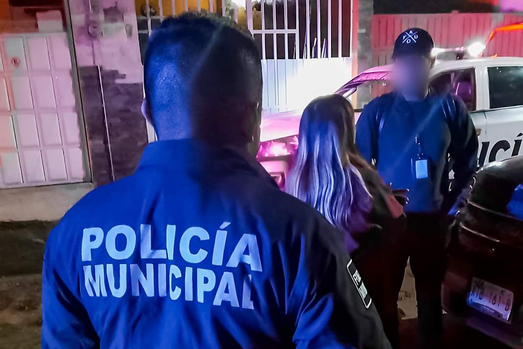 Patrulla de seguridad municipal durante operativo de búsqueda en Tlaxcala