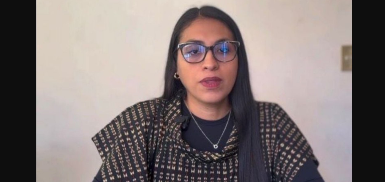 Nancy Nápoles durante un mensaje sobre las acusaciones en su contra.