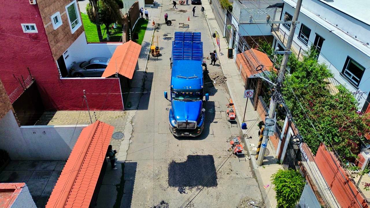 Avanza programa Bachetón 2026 con trabajos de rehabilitación vial en San Pedro Cholula