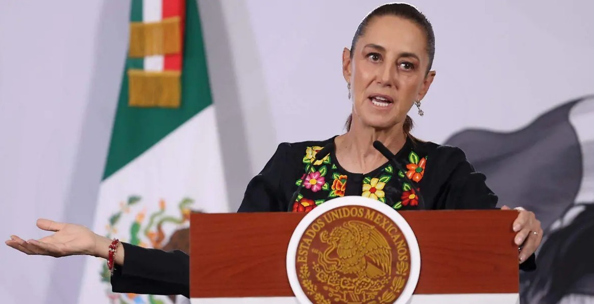 Claudia Sheinbaum durante conferencia sobre la apertura económica de Cuba.