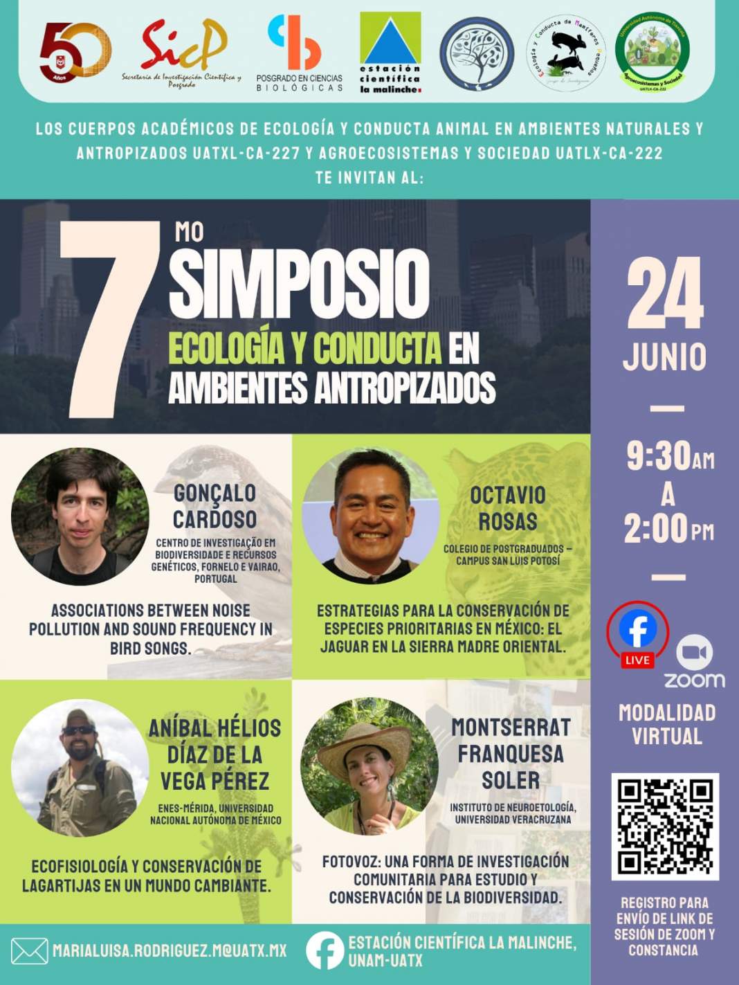Investigadores participan en simposio virtual sobre biodiversidad y cambio climático.