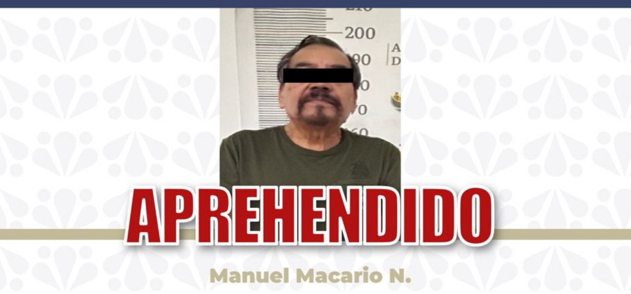 Agentes de la FGE Puebla durante la detención de un hombre acusado de feminicidio