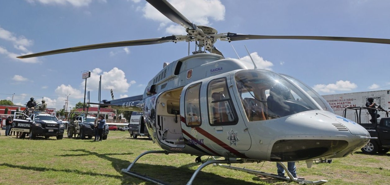 Operativo de seguridad con fuerzas federales y estatales en San Martín Texmelucan.