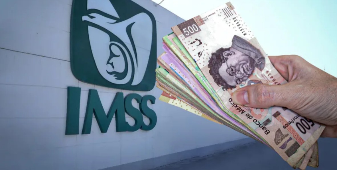 Adulto mayor mostrando documentos para realizar un trámite del IMSS.