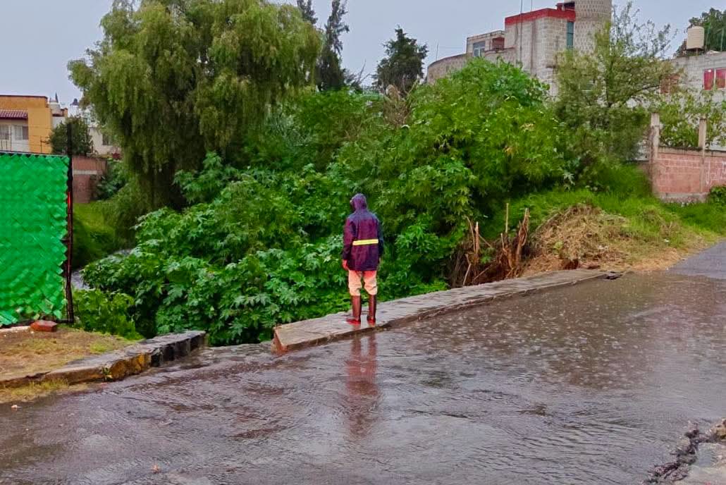 San Andrés Cholula mantiene monitoreo preventivo por lluvias con recorridos en zonas de riesgo