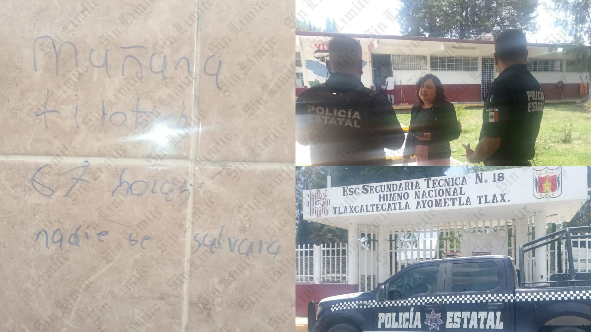De nueva cuenta, denuncian amenazas en baño de secundaria en Tlaxcala