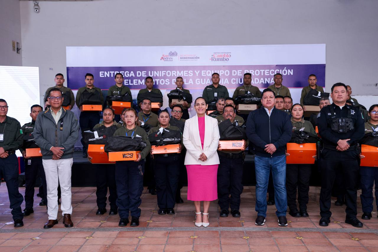 Dignifica Lupita Cuautle a la Guardia Ciudadana de San Andrés Cholula