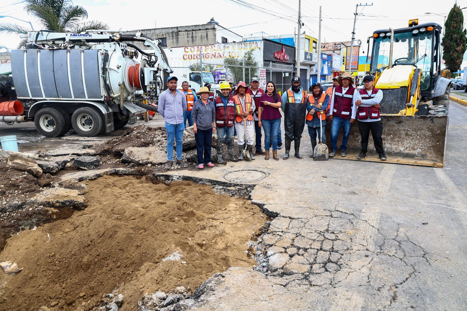 COMUNICADO- Colapso de colector pluvial a la altura de Cocoyotla, ya es atendido