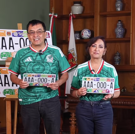 Placas conmemorativas del Mundial 2026 en Tlaxcala
