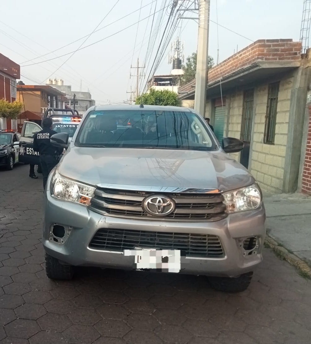 Detienen a albañil con camioneta robada en San Gabriel Cuauhtla, Tlaxcala