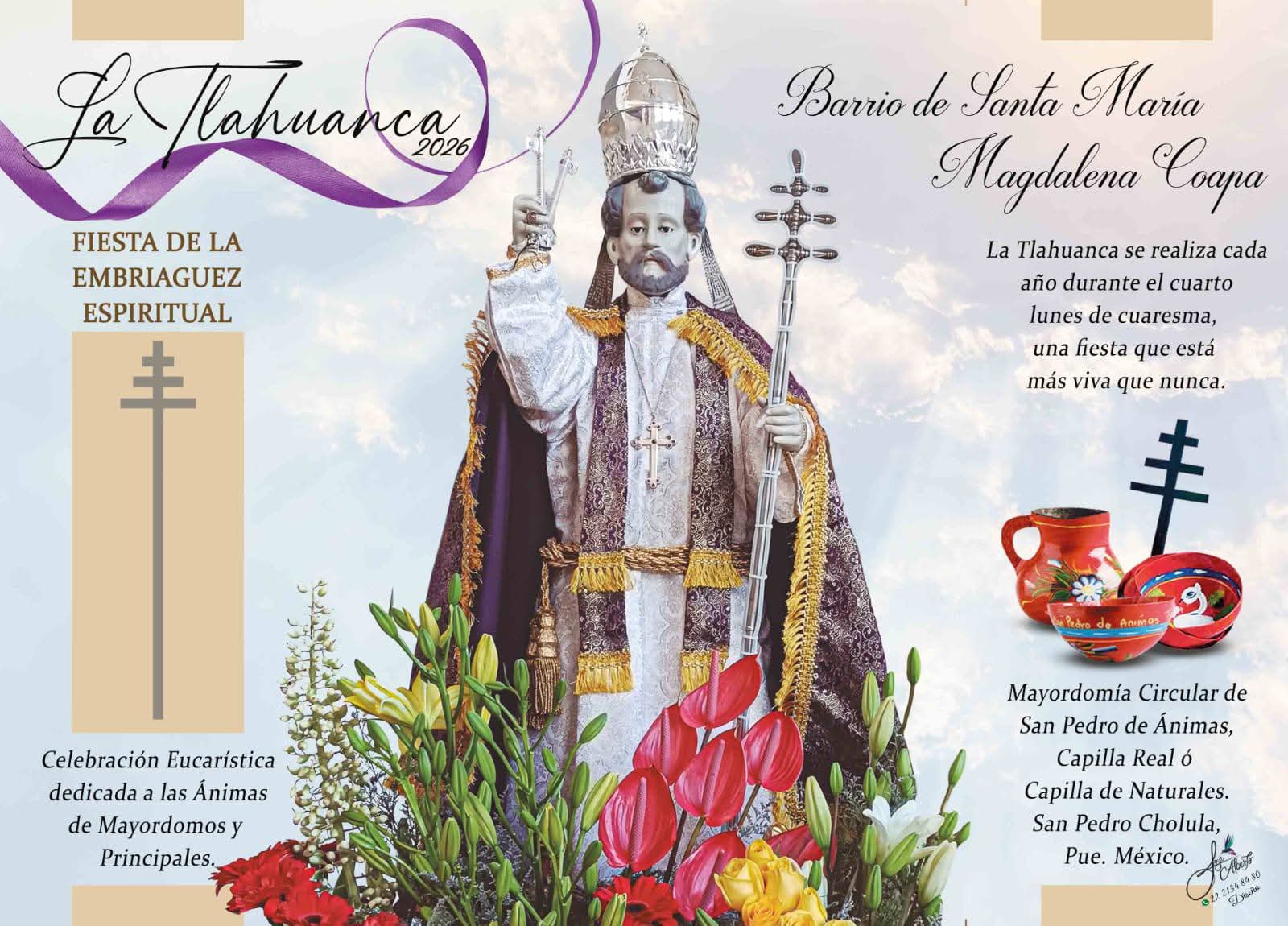 Barrios tradicionales de San Pedro Cholula piden respetar el sentido religioso de la Tlahuanca 2026