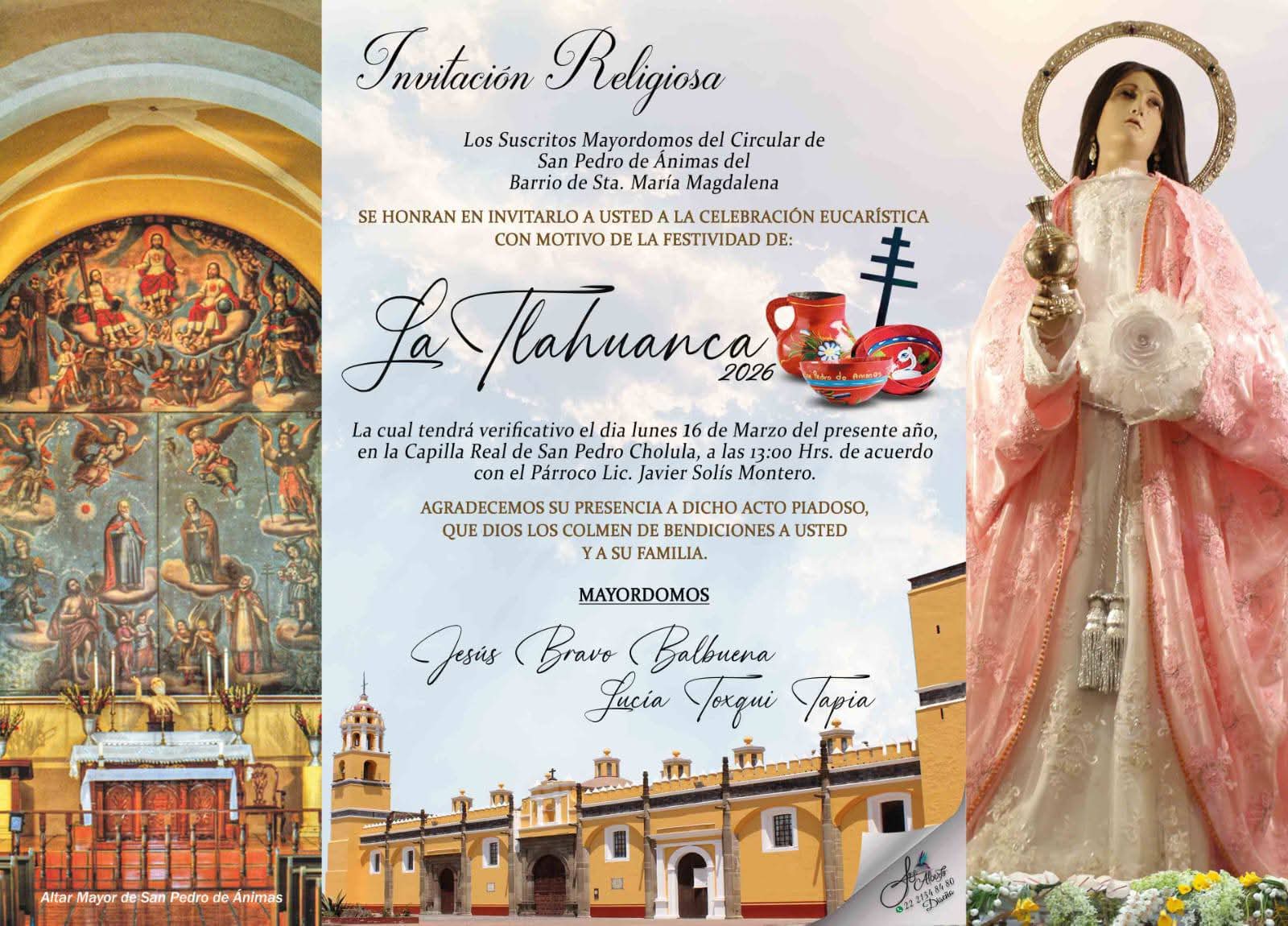 Barrios tradicionales de San Pedro Cholula piden respetar el sentido religioso de la Tlahuanca 2026
