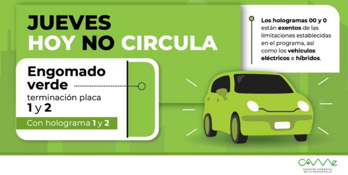 ¿Hoy hay Doble Hoy No Circula en CDMX este 12 de marzo?