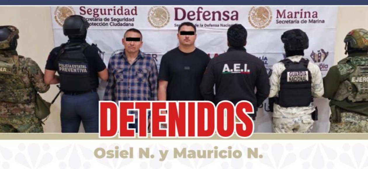 Detención en operativo coordinado en Puebla