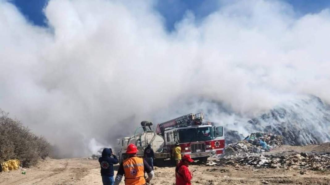 Arde relleno sanitario y desata contingencia en Cuapiaxtla, Tlaxcala