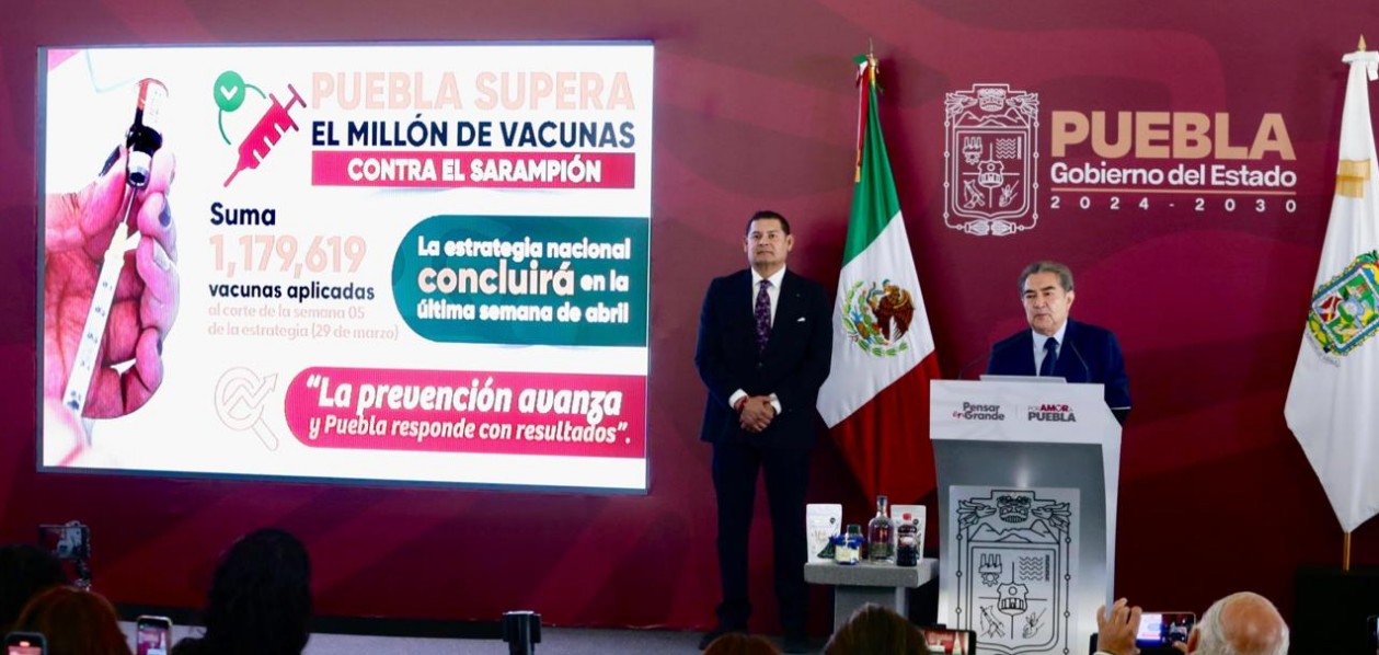 Puebla avanza con fuerza en la vacunación contra sarampión