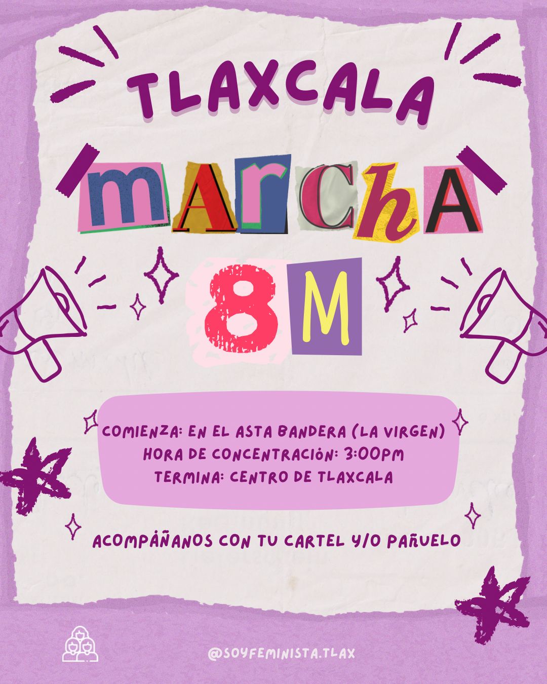 Tlaxcala se prepara para histórica marcha del 8M en la capital