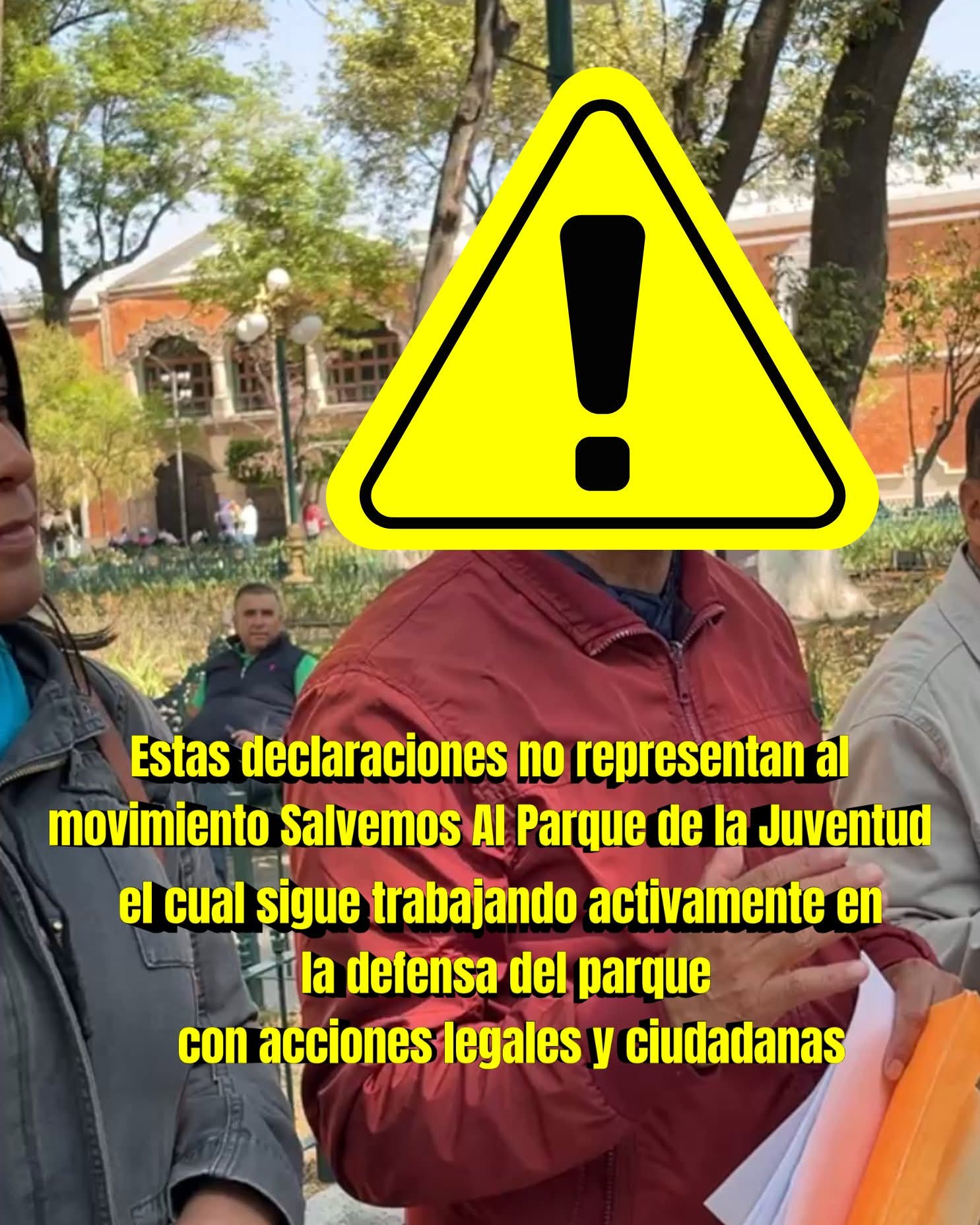 Denuncia colectivo "Salvemos al Parque de la Juventud" interlocución ilegítima ante autoridades