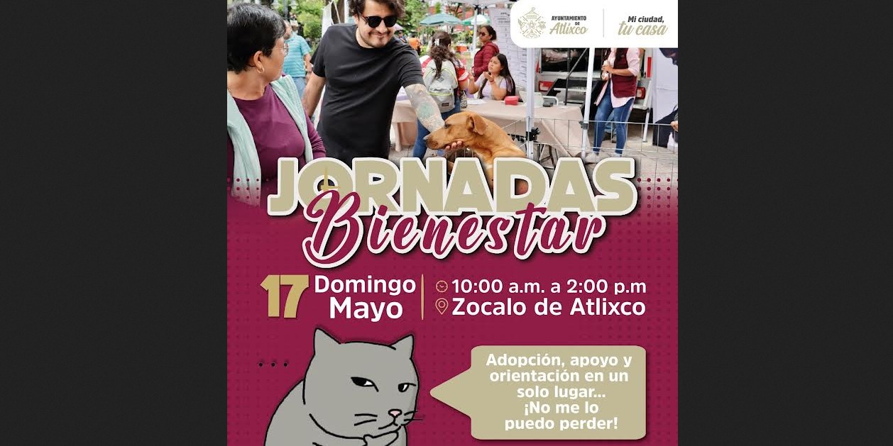 Personas en jornada de apoyo social en Atlixco