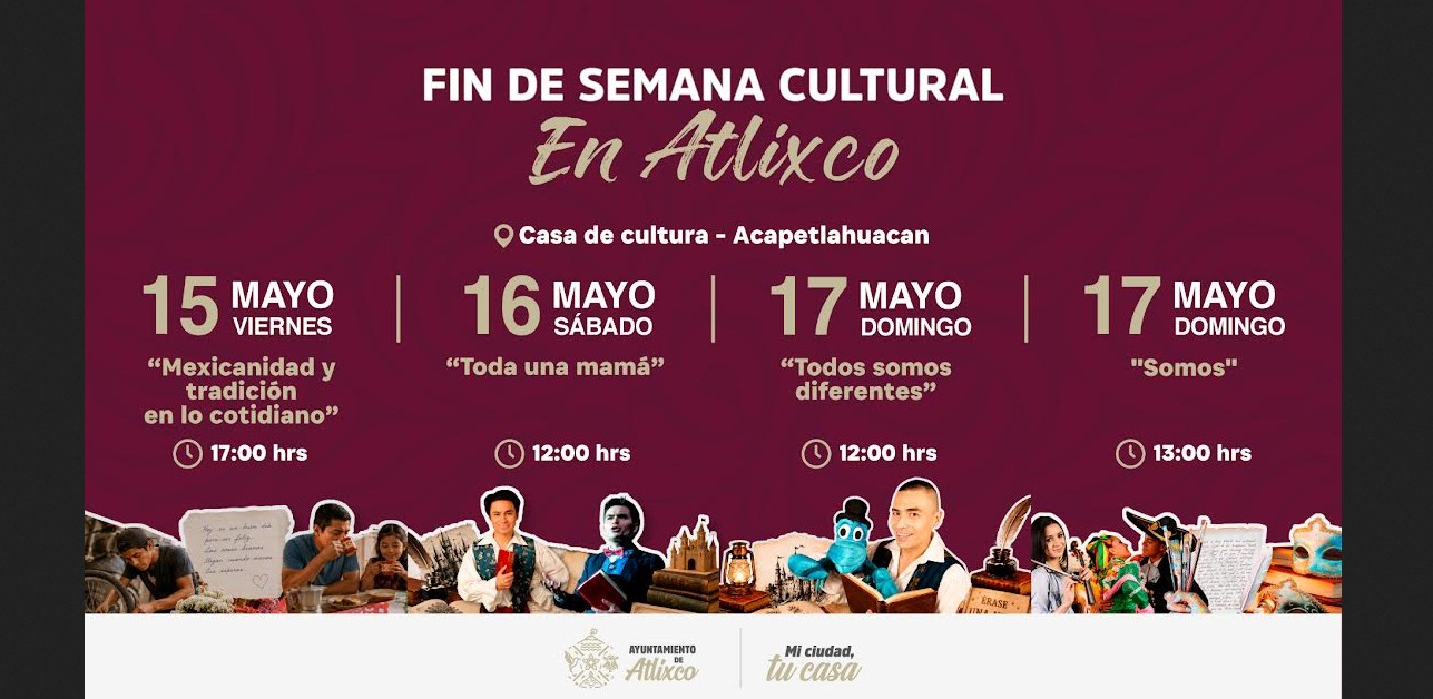 Evento cultural en Atlixco con actividades artísticas