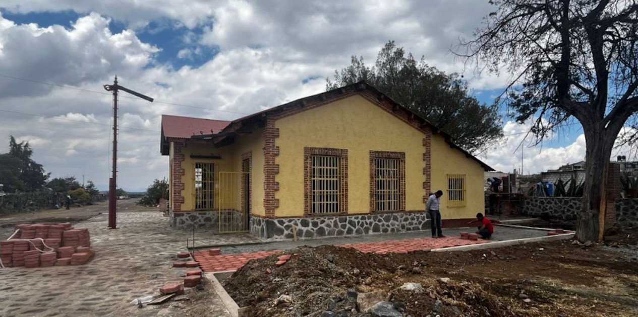 Estación ferroviaria Ánimas en Zempoala, Hidalgo.