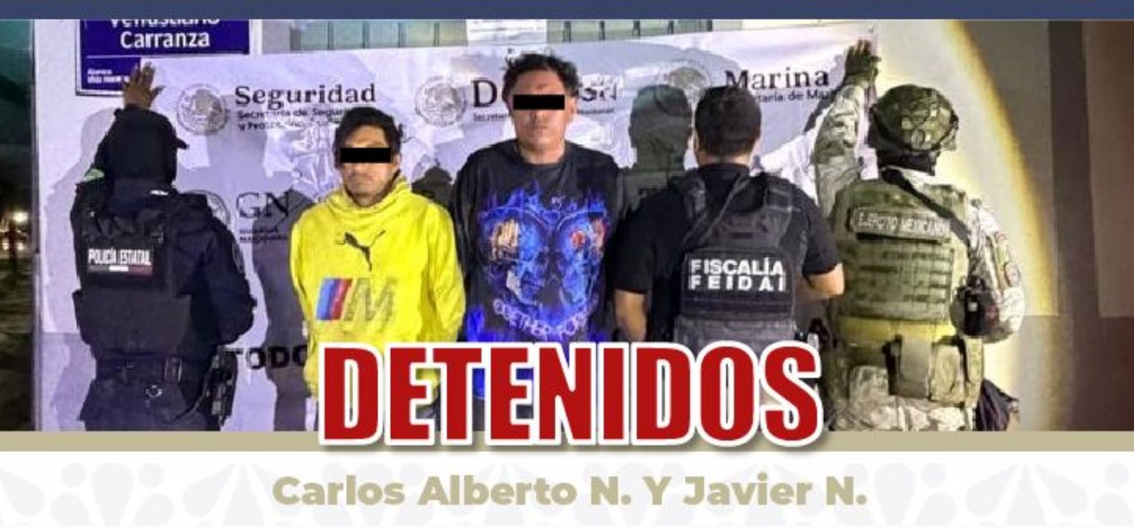 Elementos de seguridad durante operativo en Puebla