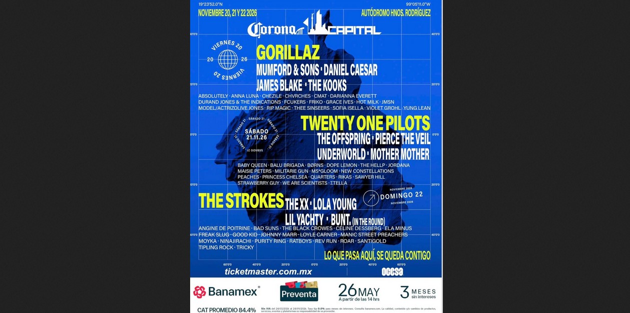 Escenario del Corona Capital con miles de asistentes