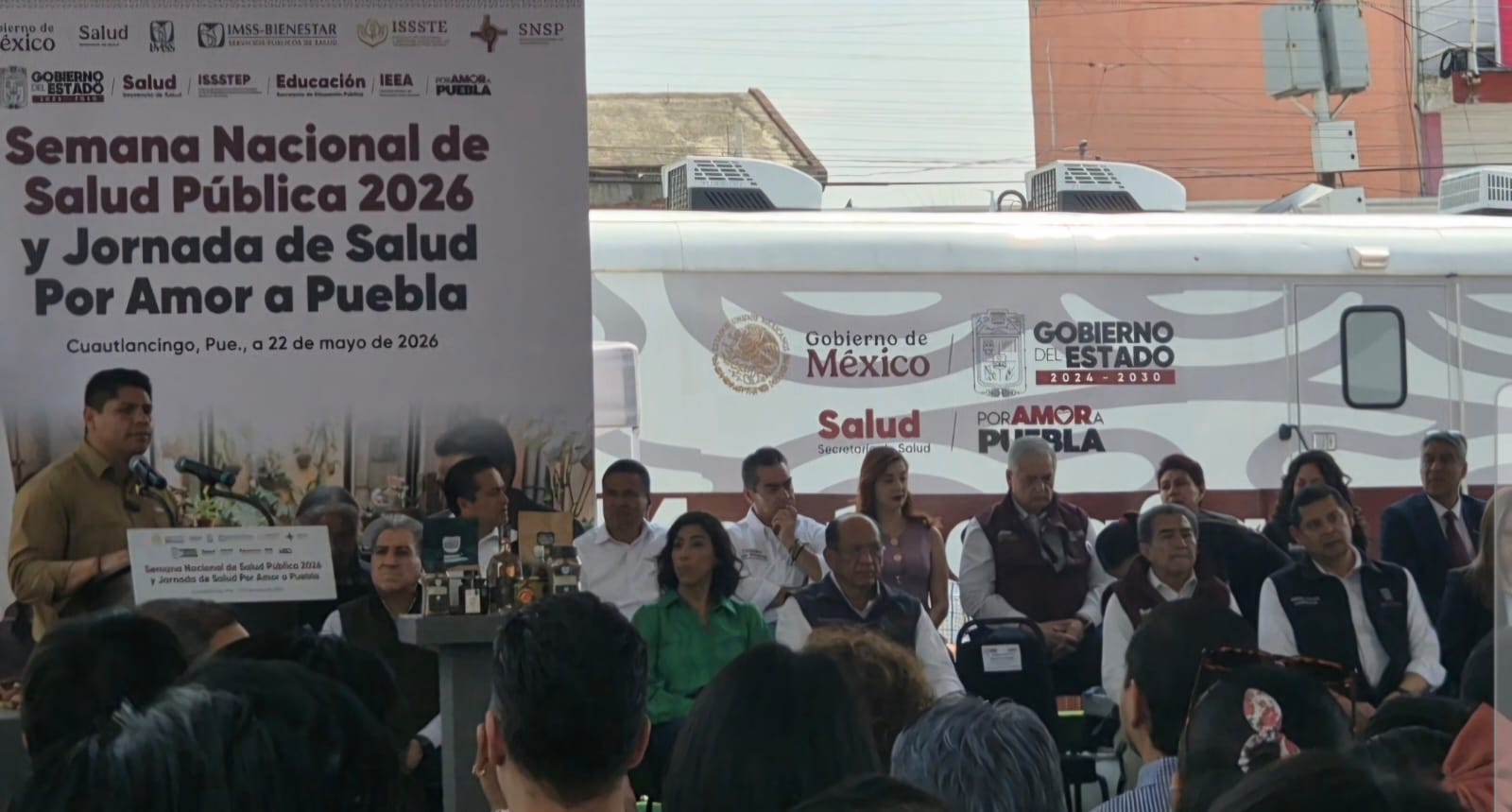 Encabeza Alejandro Armenta inicio de Semana Nacional de Salud 2026 en Cuautlancingo