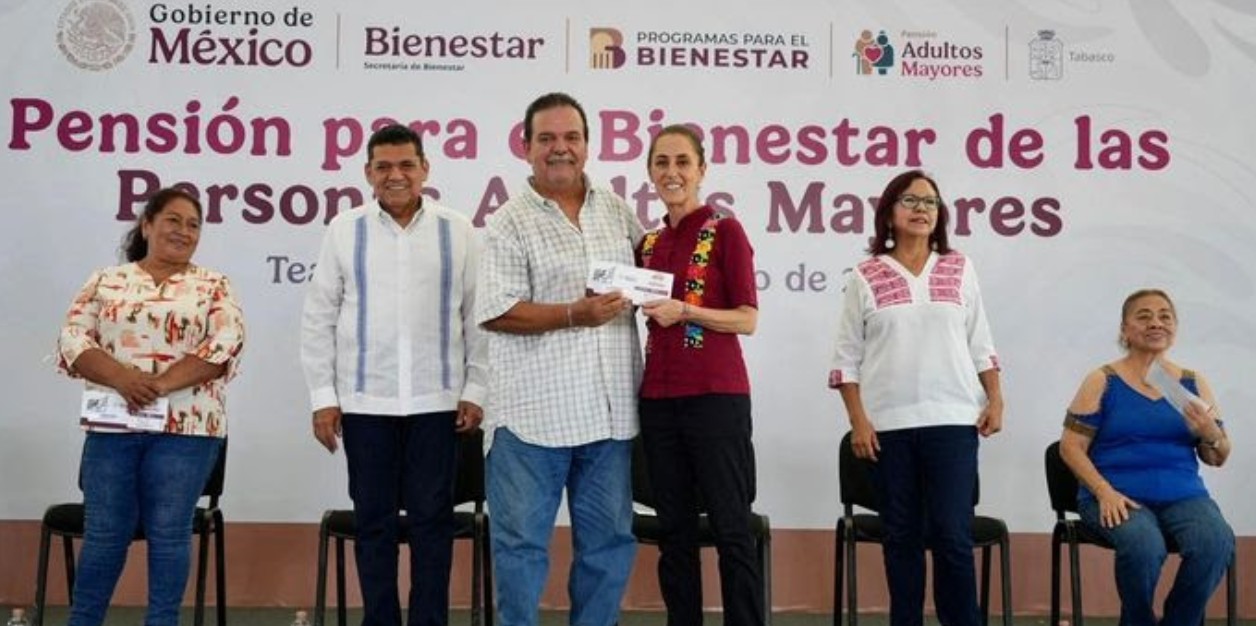 Claudia Sheinbaum durante evento público en Tabasco