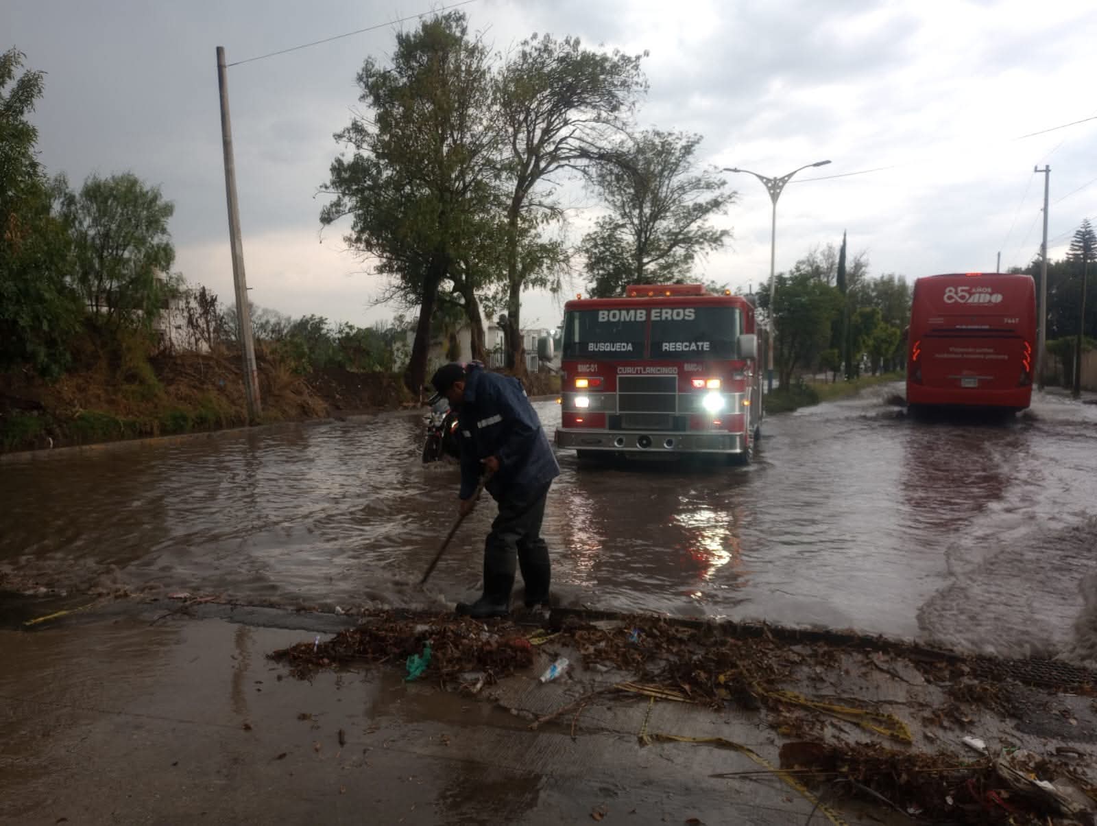 Activan Operativo Acuario en Cuautlancingo tras fuerte lluvia; mantienen vigilancia en zonas de riesgo