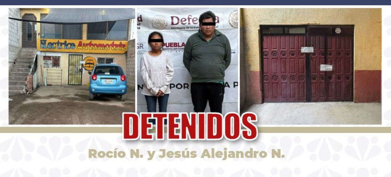 Elementos de seguridad durante operativo en San José Chiapa