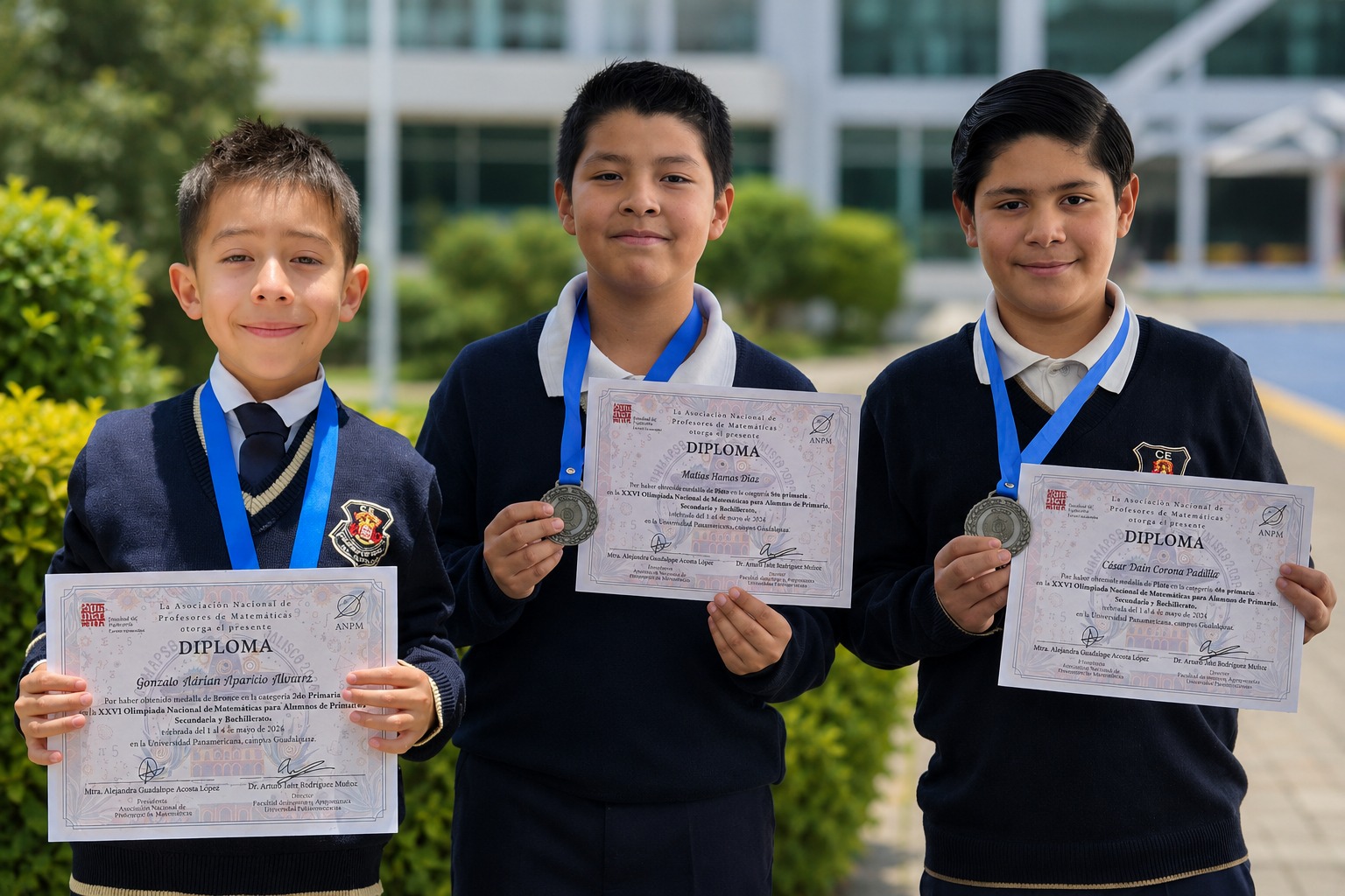 Estudiantes de Tlaxcala con medallas de matemáticas