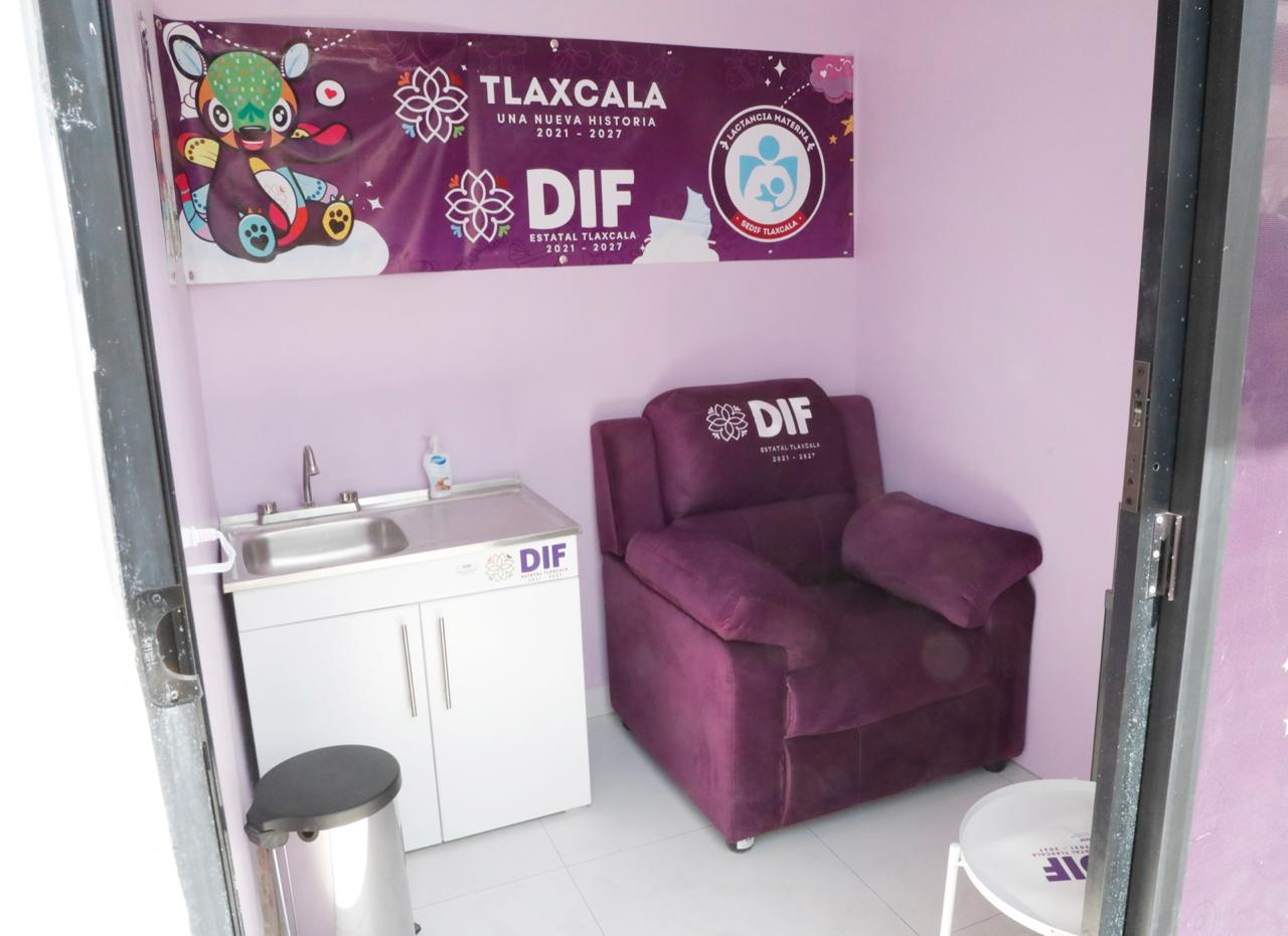 Sala de lactancia equipada en Tlaxcala para madres con bebés