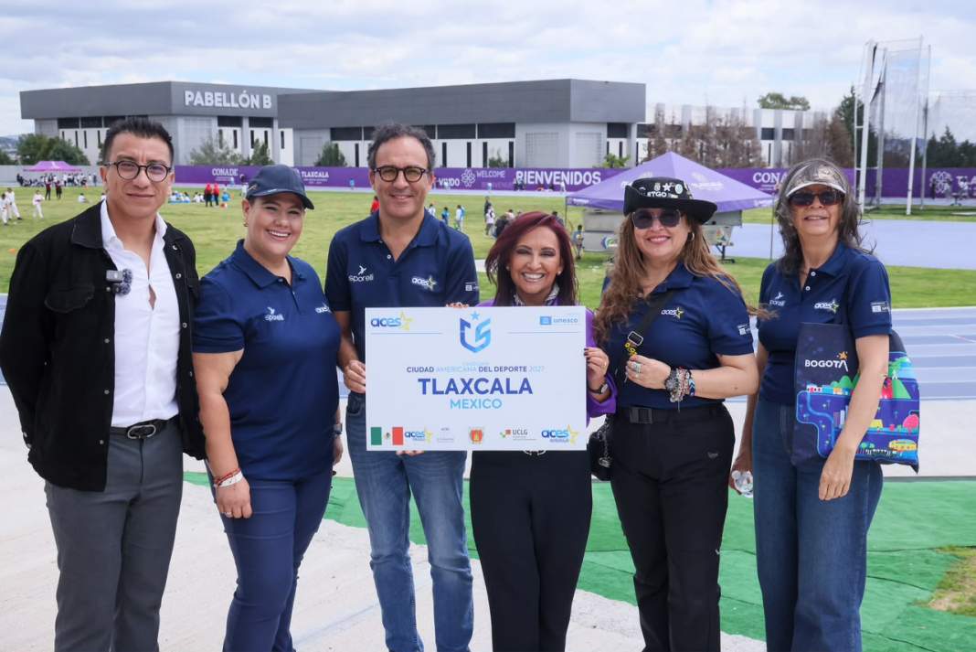 Evaluadores de ACES recorren instalaciones deportivas de Tlaxcala.