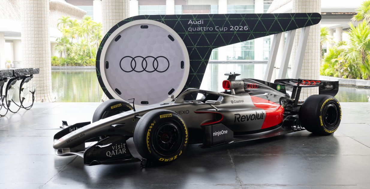 Audi R26 Showcar en la final del Audi quattro Cup 2026.