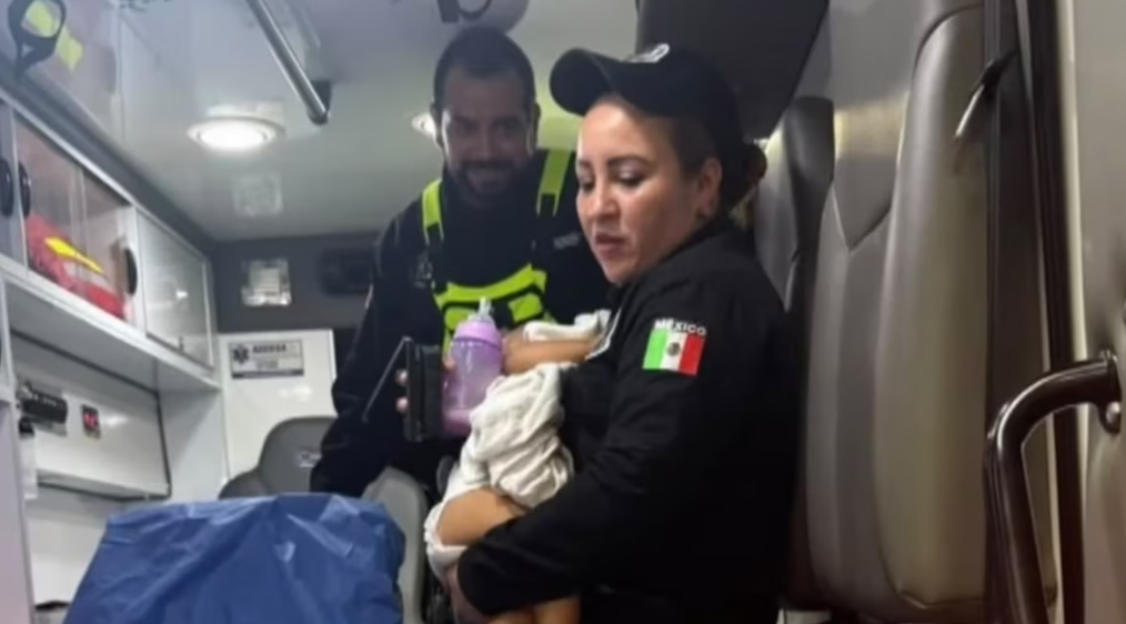 Bebé localizado dentro de una cabaña