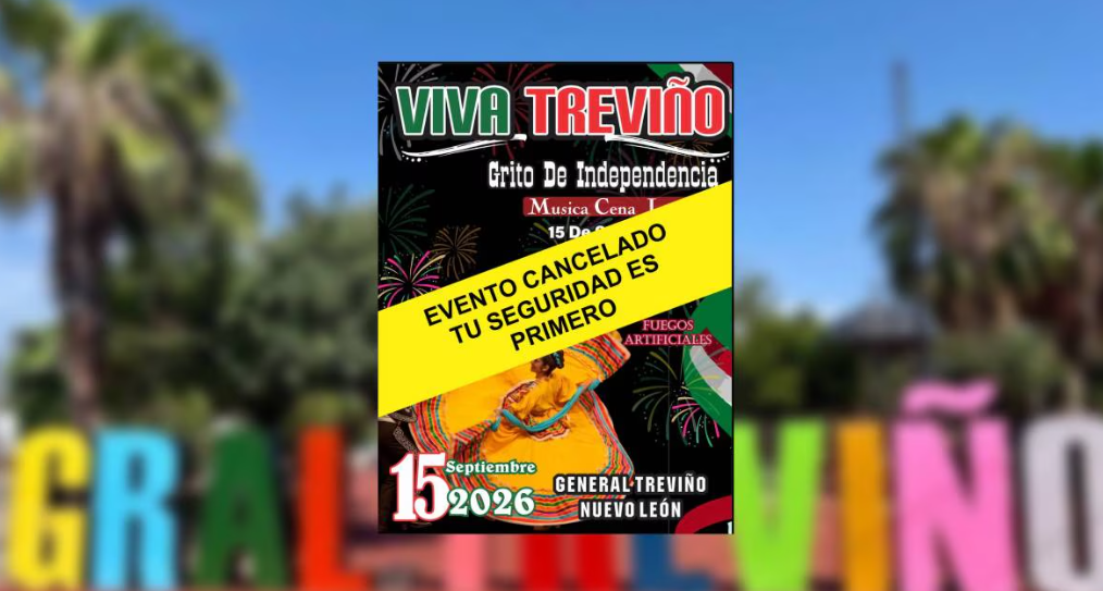 Plaza principal de General Treviño donde se cancelarían los festejos patrios.