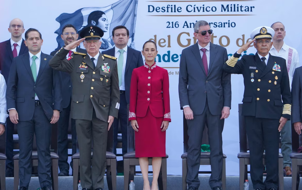 Claudia Sheinbaum durante el Desfile Militar 2026.