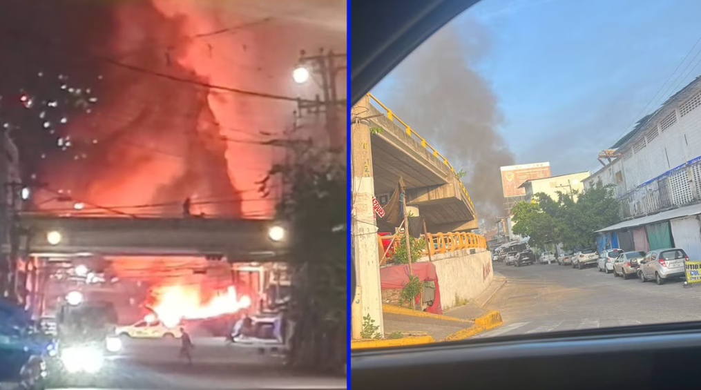 Incendio en locales del Mercado Central de Acapulco