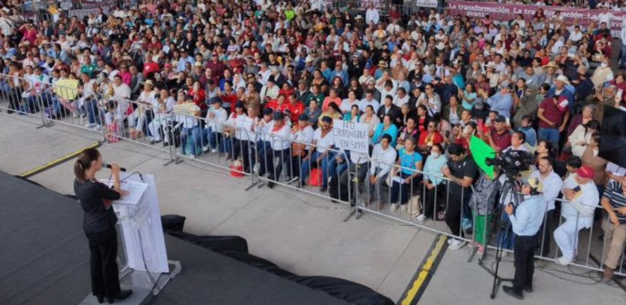 Claudia Sheinbaum durante evento en Guanajuato
