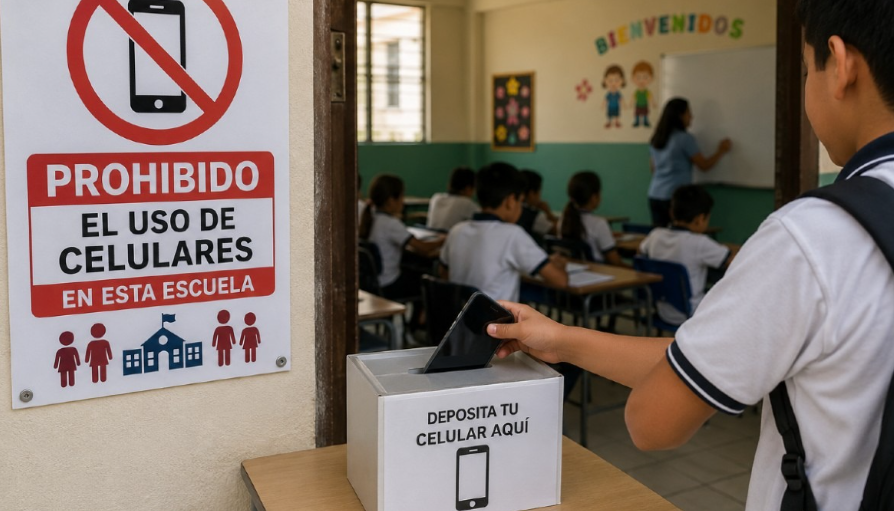 Maestro frente a estudiantes en un salón de clases