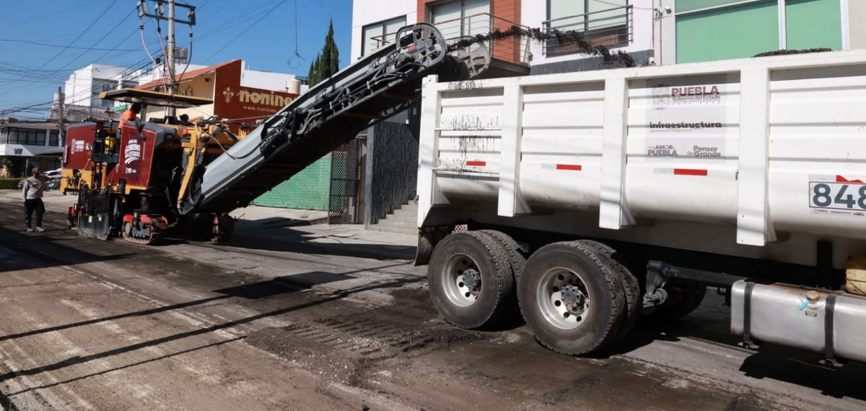 Rehabilitación de la calle 27 Sur en Puebla